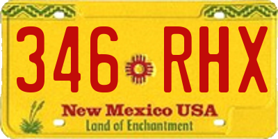 NM license plate 346RHX