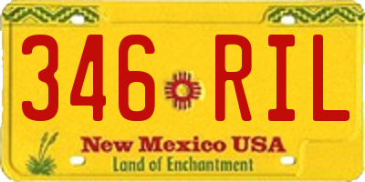 NM license plate 346RIL