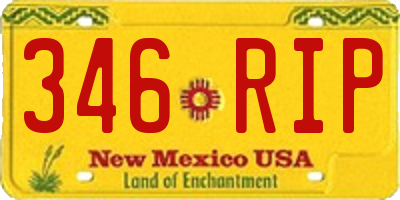 NM license plate 346RIP