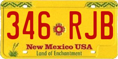 NM license plate 346RJB
