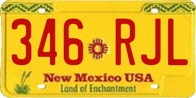 NM license plate 346RJL