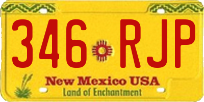 NM license plate 346RJP