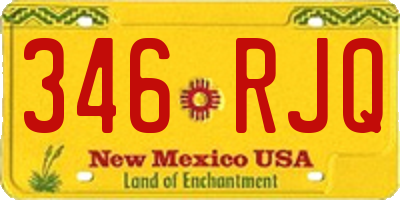 NM license plate 346RJQ