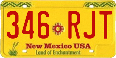 NM license plate 346RJT