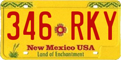 NM license plate 346RKY