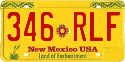 NM license plate 346RLF