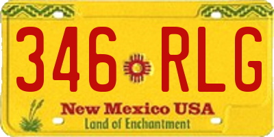 NM license plate 346RLG