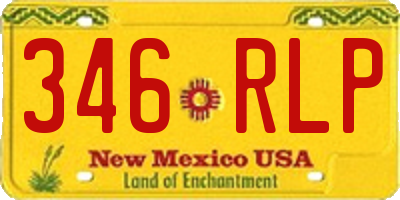 NM license plate 346RLP