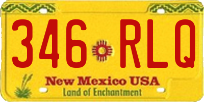 NM license plate 346RLQ