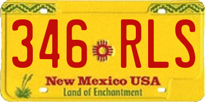 NM license plate 346RLS