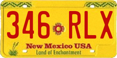 NM license plate 346RLX