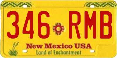 NM license plate 346RMB