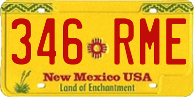 NM license plate 346RME