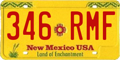 NM license plate 346RMF