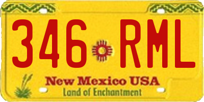 NM license plate 346RML