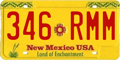 NM license plate 346RMM