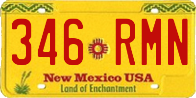 NM license plate 346RMN
