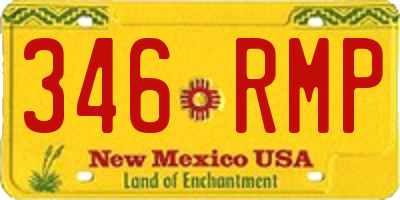 NM license plate 346RMP
