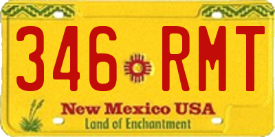 NM license plate 346RMT