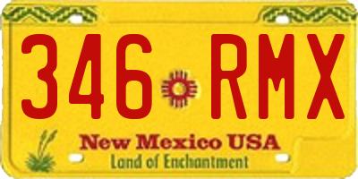 NM license plate 346RMX