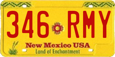 NM license plate 346RMY