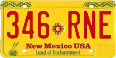 NM license plate 346RNE