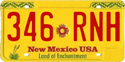 NM license plate 346RNH