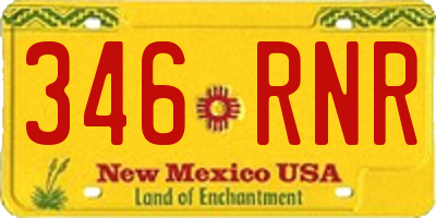NM license plate 346RNR