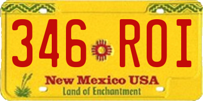 NM license plate 346ROI