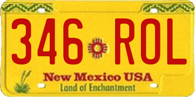 NM license plate 346ROL