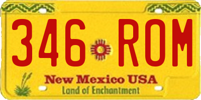 NM license plate 346ROM