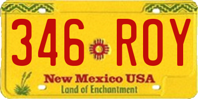 NM license plate 346ROY