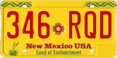 NM license plate 346RQD