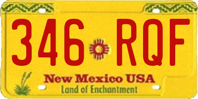 NM license plate 346RQF