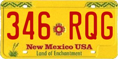 NM license plate 346RQG