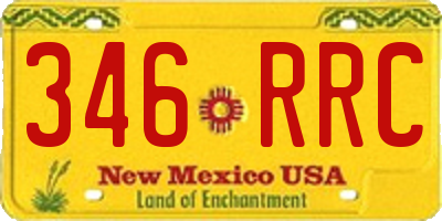 NM license plate 346RRC