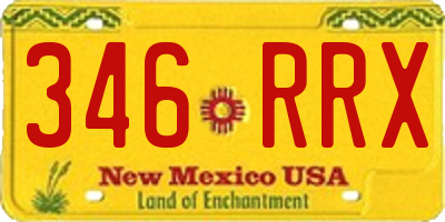 NM license plate 346RRX