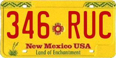 NM license plate 346RUC