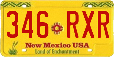 NM license plate 346RXR