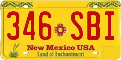 NM license plate 346SBI