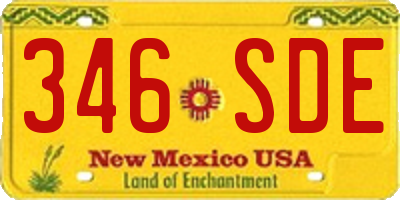 NM license plate 346SDE