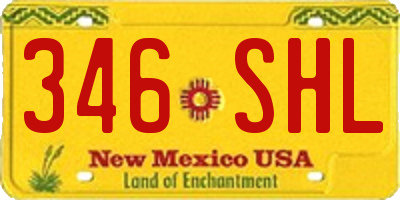 NM license plate 346SHL
