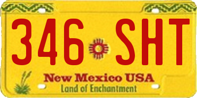 NM license plate 346SHT