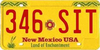 NM license plate 346SIT