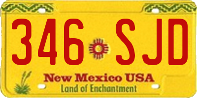 NM license plate 346SJD