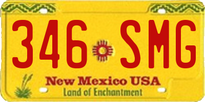 NM license plate 346SMG