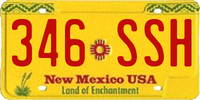 NM license plate 346SSH