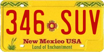 NM license plate 346SUV