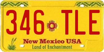 NM license plate 346TLE