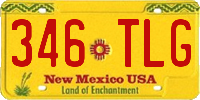 NM license plate 346TLG